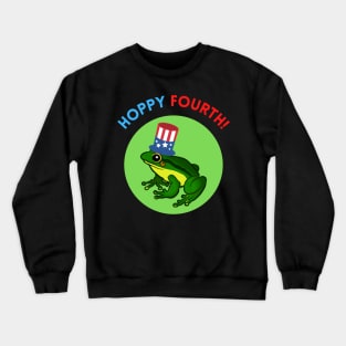 Hoppy Fourth 4th of July Independence Day Patriotic Frog Toad Lover USA Gifts Crewneck Sweatshirt